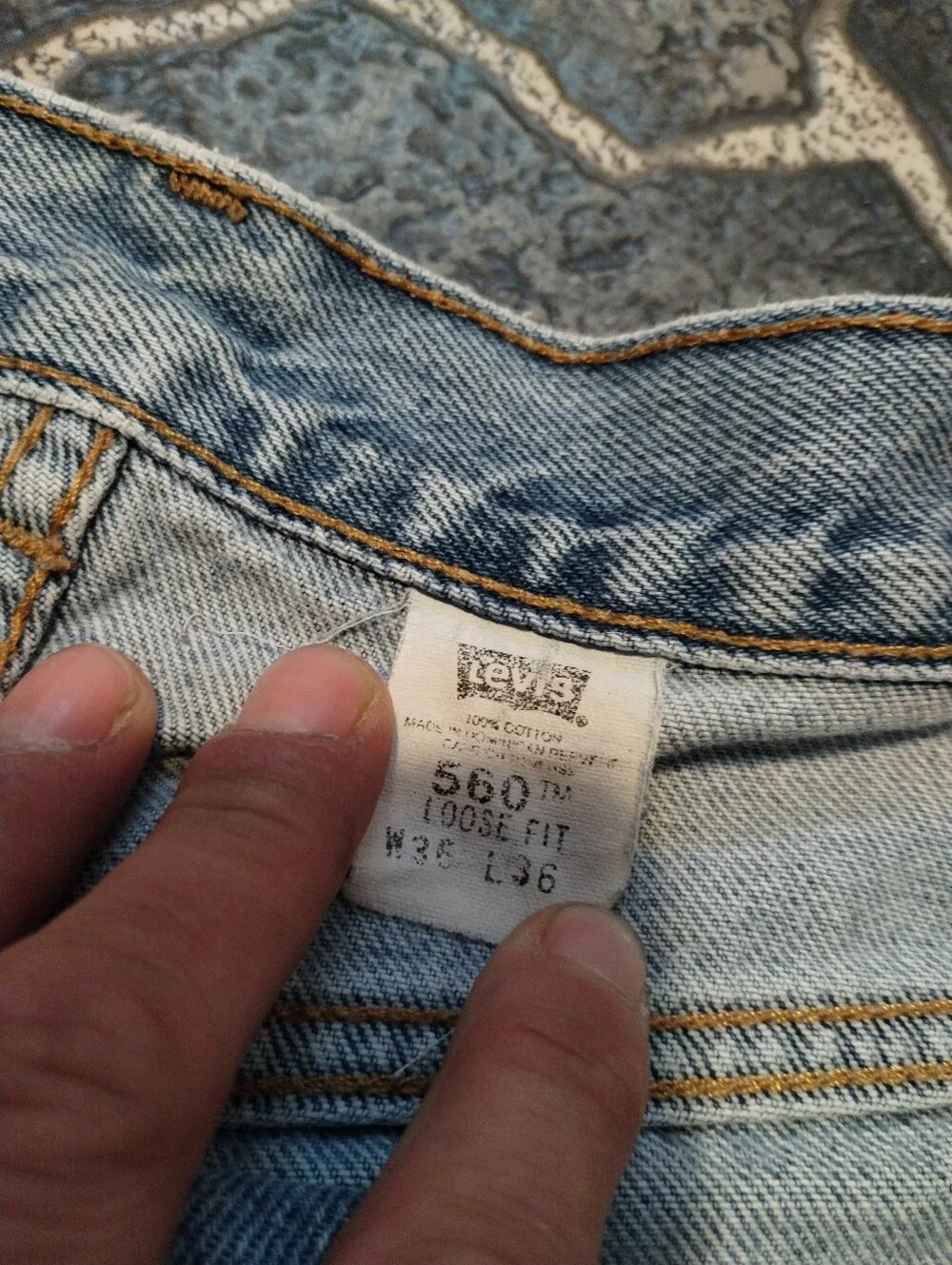 LEVIS 560 Mens loose fit baggy jeans 90s 36 